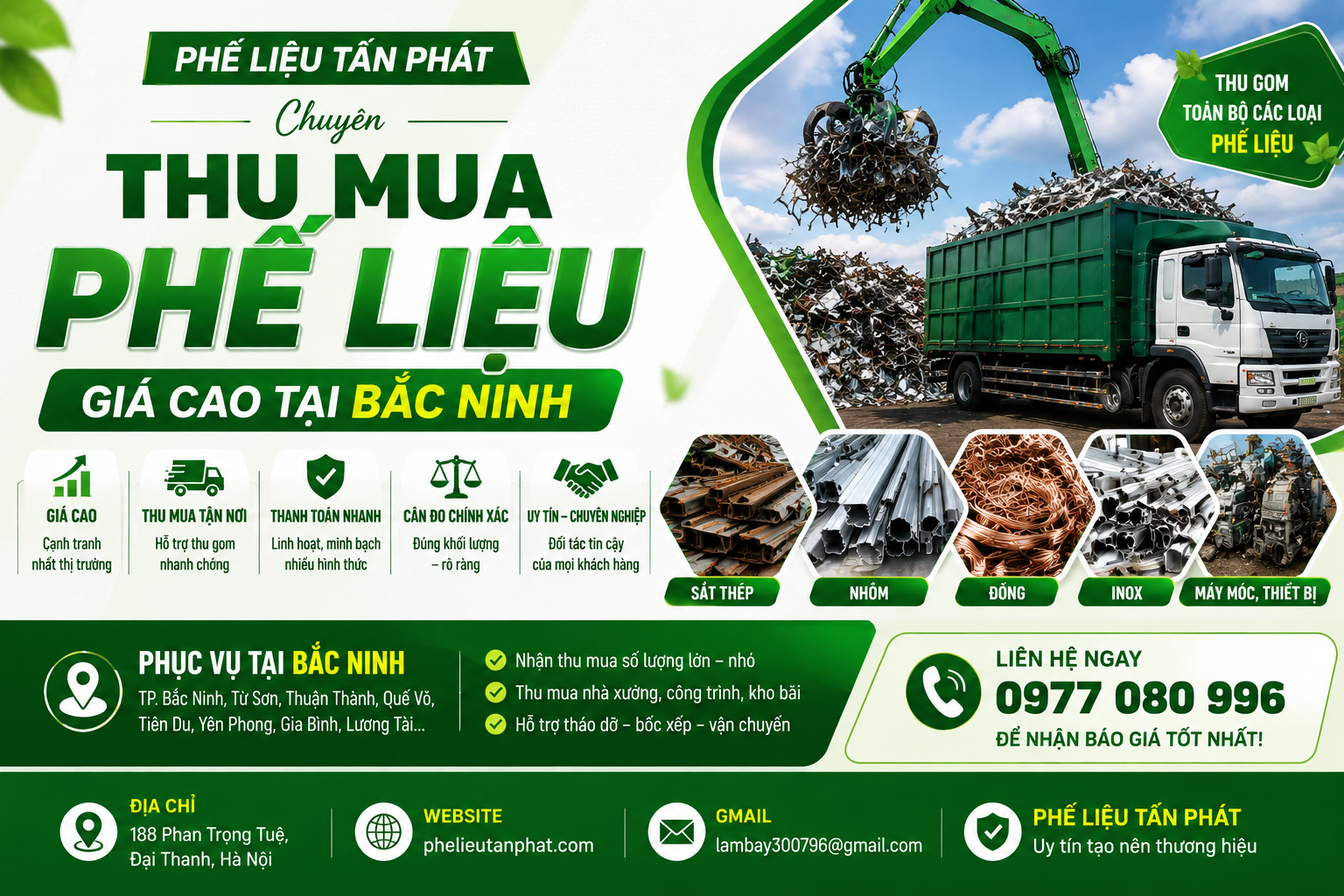 Thu Mua Phế Liệu Giá Cao Tại Bắc Ninh – Tấn Phát Thu Gom Tận Nơi
